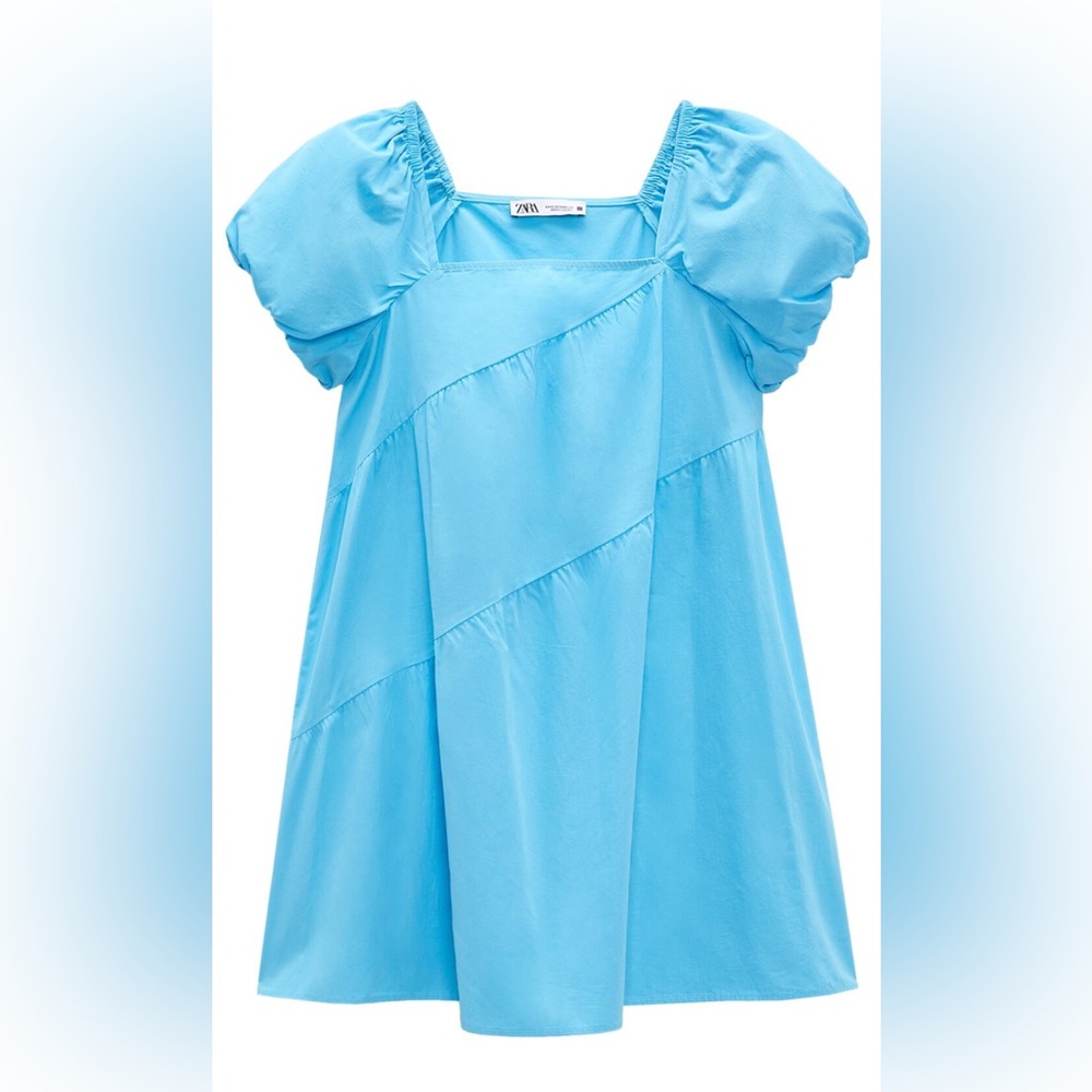 ZARA Tiered Poplin Dress, size XS, worn once!